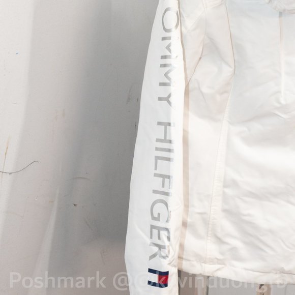 Tommy Hilfiger Women's Softshell Hooded Lined Jacket White‎ - Picture 4 of 5